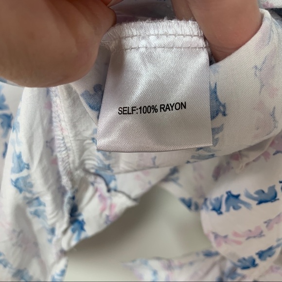 Jane and Delancey Dove Print Button-Up Shirt Sz M - Picture 3 of 8